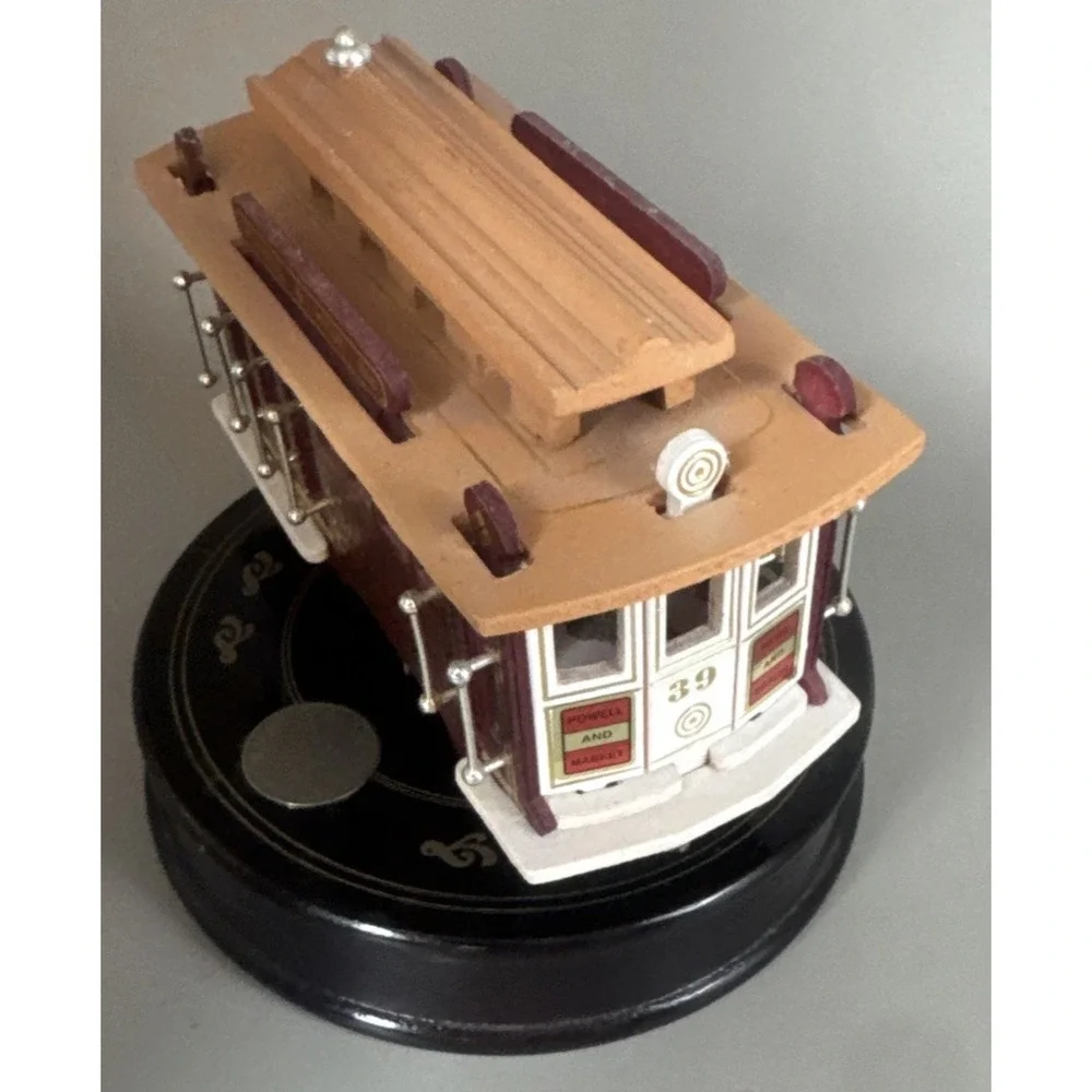 Working I Left My Heart In San Francisco Rotating Cable Car Music Turntable